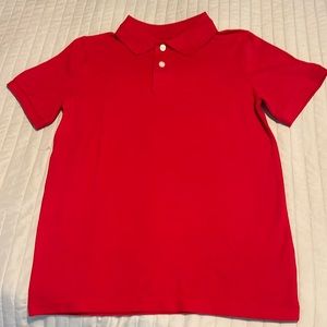 Boys Red Stretch Polo Size L (12/14)
